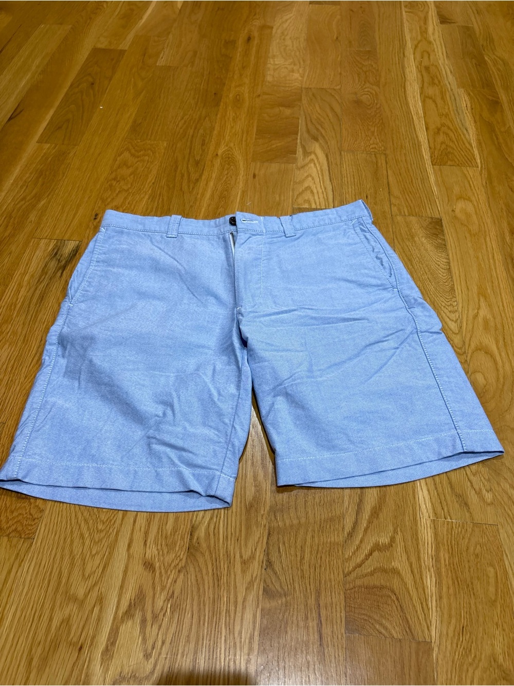 J. Crew Men's Light Blue Flat-Front Casual Shorts